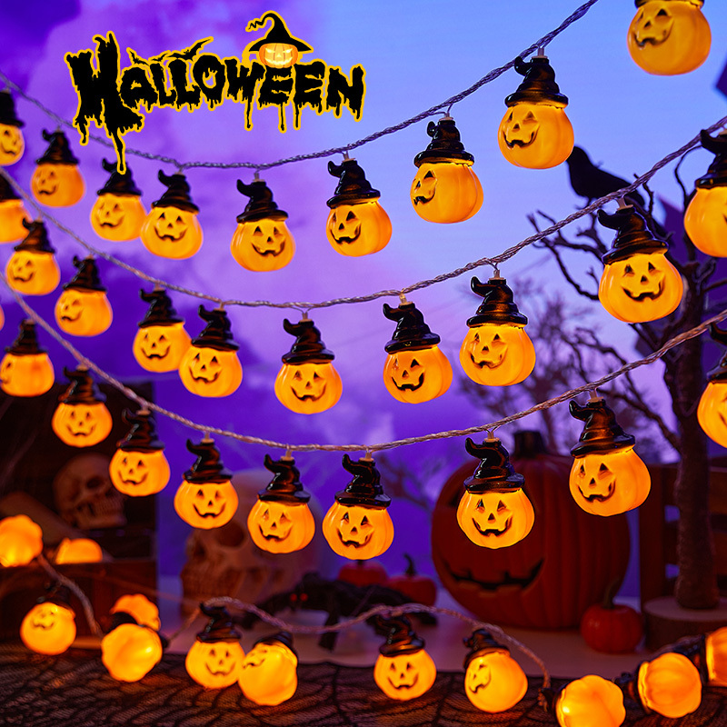 Halloween Decorations Pumpkin String Lights Led Small Colorful String Lights Holiday Party Atmosphere Scene Setup Props Lights Halloween Decorations Pumpkin String Lights Led Small Colorful String Lights Holiday Party Atmosphere Scene Setup Props Lights