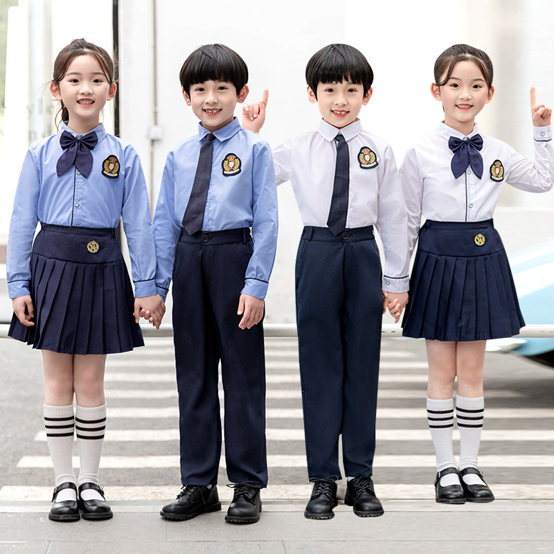 New Year's Day children's chorus clothing primary and secondary school students poetry recitation performance clothing kindergarten class clothing long-sleeved trousers suit