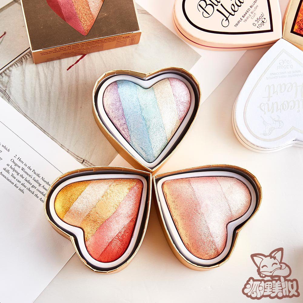 Vương quốc Anh tạo nên Cuộc Cách Mạng hình trái tim độ bóng cao cầu vồng unicorn trang điểm khỏa thân rouge blush eyeshadow phấn má missha