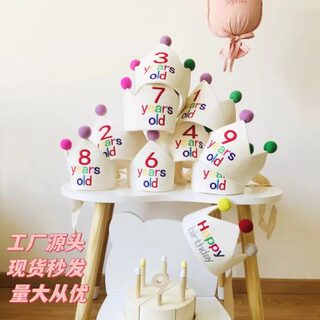 Spot korean style ins style children's birthday hat