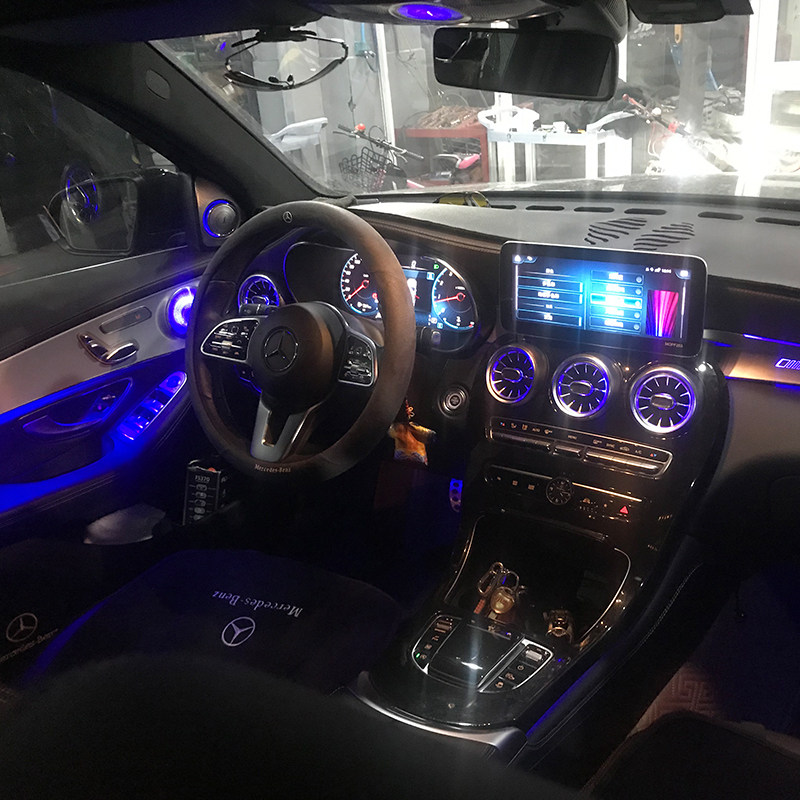 Mercedes A-class C-class E-class CLA GLC260 E300L C200L luminous turbine air outlet interior atmosphere lights