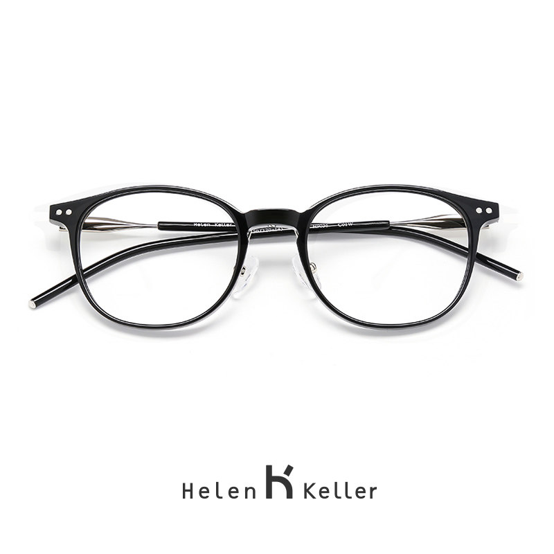 Helen Keller anti-blue light myopia glasses female face small Korean version of the tide net red models show thin eyes 9036