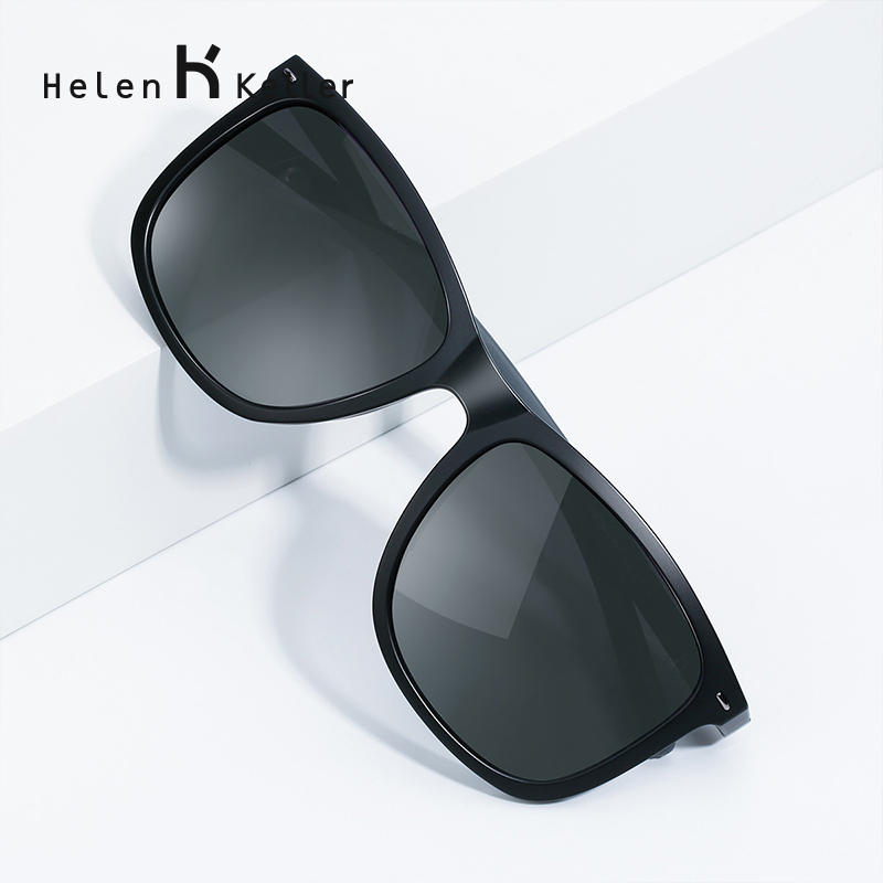 Helen Keller Sunglasses male vintage square sunglasses polarized driving driving the same nearsightedness tide