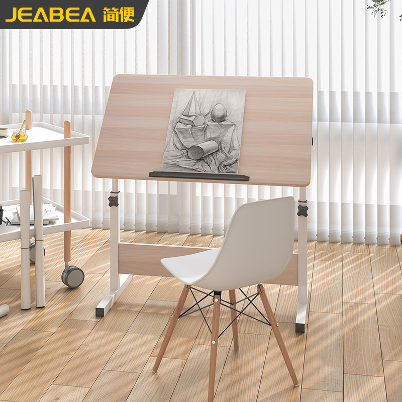 Simple Drawing and Painting Table, Special Easel for Art Students, Professional Puzzle and Architectural Drawing Workbench, Adjustable Computer Desk