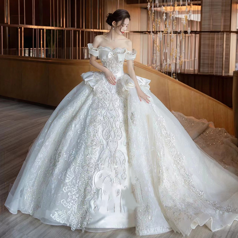 Retro advanced wedding dress for bride, 2023 collection, high-quality style, french style Retro advanced wedding dress for bride, 2023 collection, high-quality style, french style