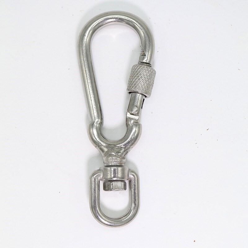 Stainless steel pet traction rope lock buckle buckle in large dog safe button dog chain connected to fixed button