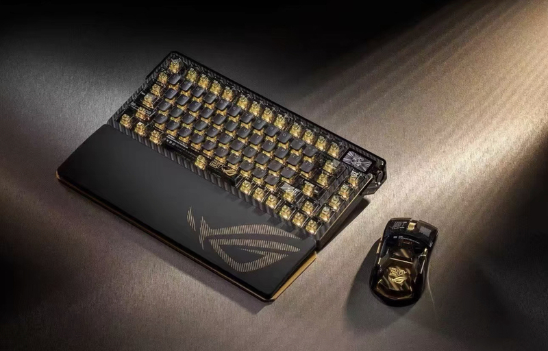 In-Stock Rog Asus Demon Slayer Extreme 20Th Anniversary Limited Edition Black Gold Hot-Swappable Mechanical Keyboard and Mouse