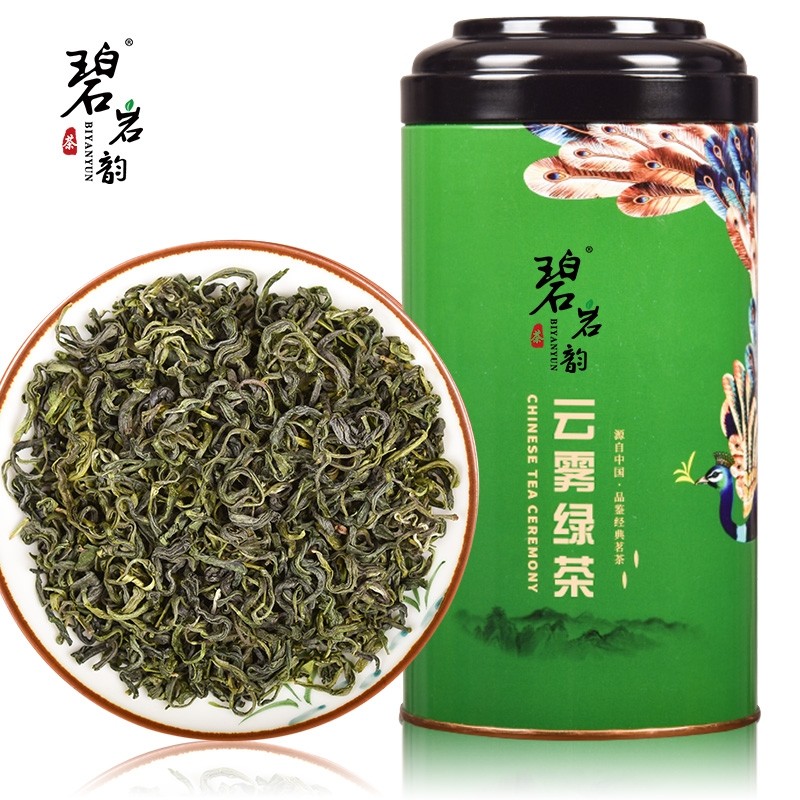 碧岩韵 茶孔雀绿罐云雾绿茶250g