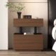 2026 New Model Hidden Drawer Bedside Cabinet, Italian-Style Minimalist Storage Cabinet, Multifunctional Bedside Storage Cabinet with Hidden Drawers