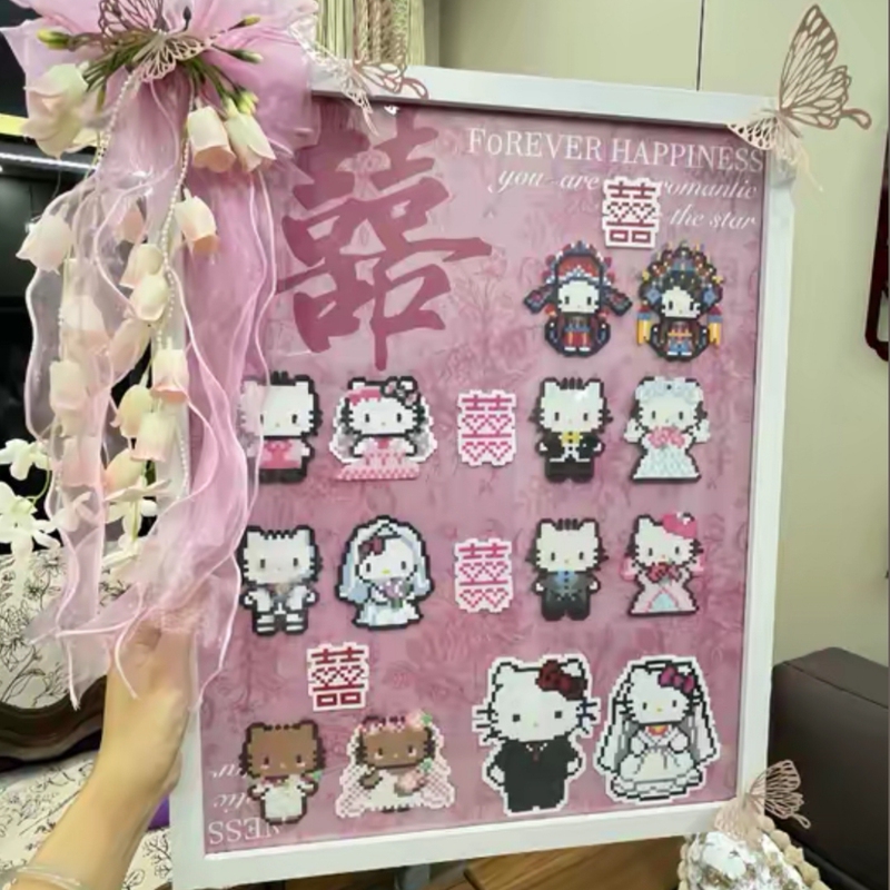 Hellokitty Wedding Photo Frame Table Decoration Handmade DIY Wedding Gift for the Bride Hello Kitty