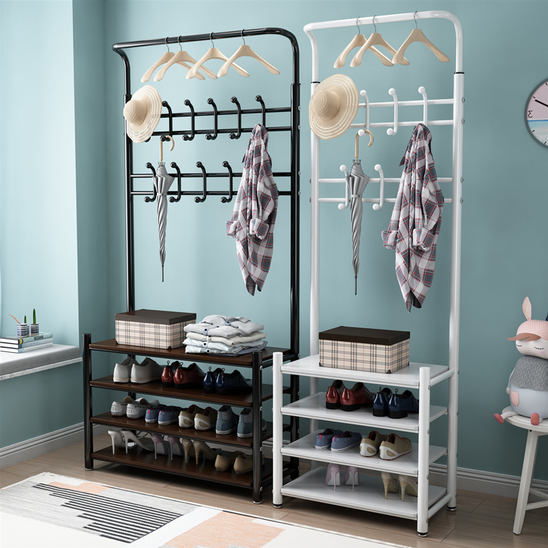 Shoe rack simple doorway indoor good-looking dorm room with multilayer shoe cabinet Home deity clothes hanger floor integrated-Taobao