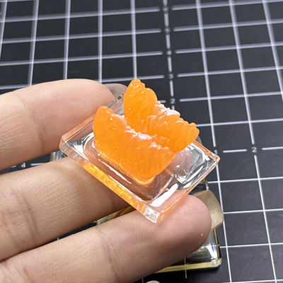 Mini fruit, orange, half-peeled banana, silicone mold diy, Kneading Fun, Epoxy resin clay, Little Nose Ga mold, Issue 146