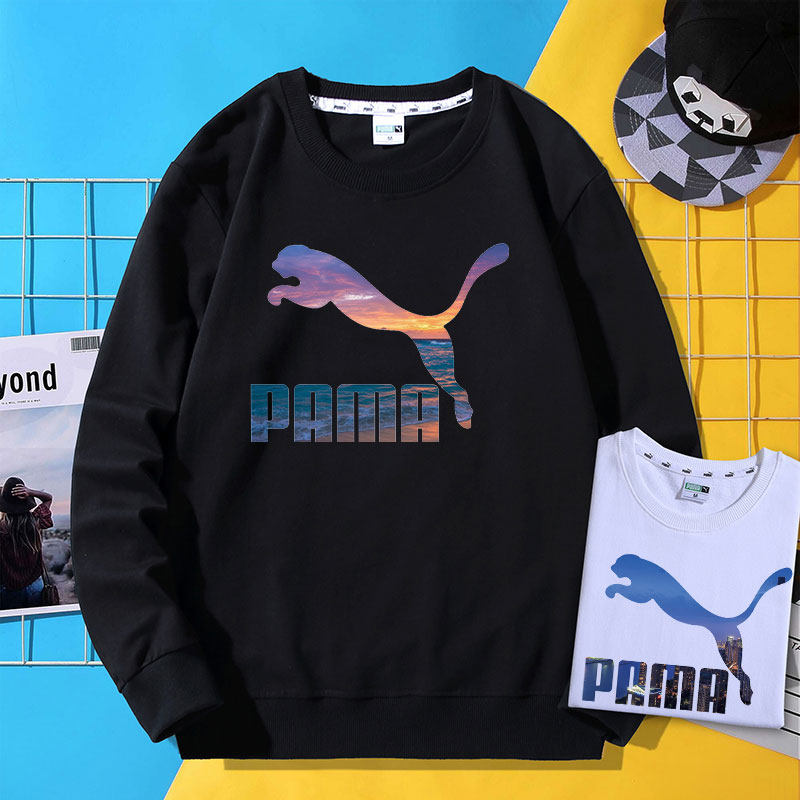 2022 Spring Autumn Season New Pure Cotton Men's Clothing Sports Casual Round Collar Tide Cards Loose long sleeve blouse women's clothes