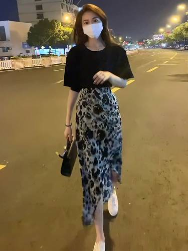 Комплект для отдыха, юбка, футболка с коротким рукавом, коллекция 2023, подходит для подростков