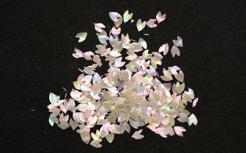 Large Lacquer Snail Platinum Natural Korea Imported Lacquer Art 3mm Heart-shaped floral shape Multidimensional shapes Thin Thick Lacquer Garden