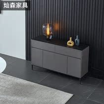 Italian rock board dining side cabinet simple modern home living room Nordic paint storage tea cabinet light luxury porch Hall Cabinet