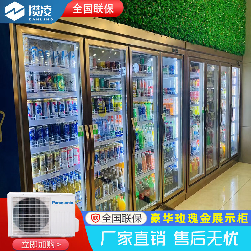 Save Ling Outdoor Custom Beverage Cabinet Supermarket Fridge Refrigerated Display Cabinet Commercial Convenience Store Beauty and Canon Two-style freezer