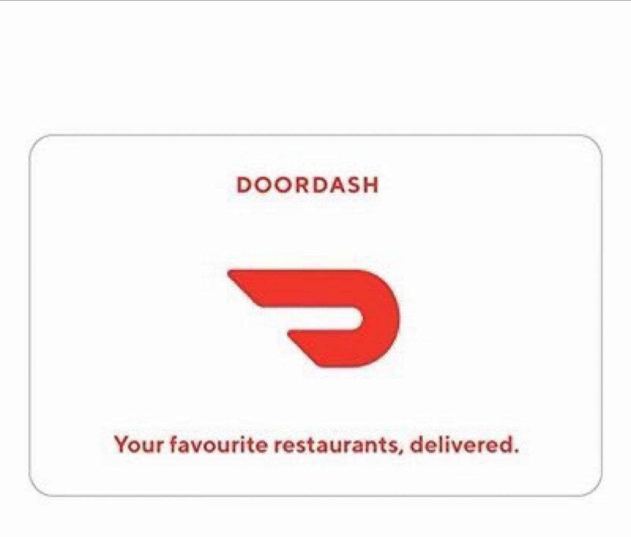 (Автоматическая выдача карты) Подарочная карта DoorDash стоимостью 100 долларов США DoorDash стоимостью 100 долларов США на вынос