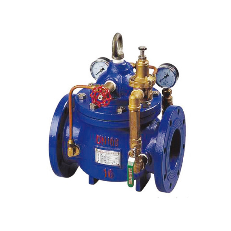 Adjustable 200X pilot pressure reducing valve tap water fire flange hydraulic control valve regulator valve DN80 150