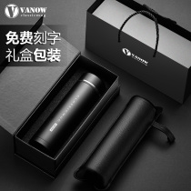 Upscale insulated cups mens women 316 stainless steel portable water cups Business custom lettering tea cup insulated water glass