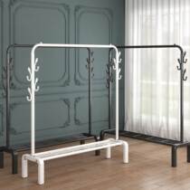 Clothes drying rack floor-standing folding balcony dormitory clothes drying rack clothes drying rod bedroom childrens simple clothes hanger