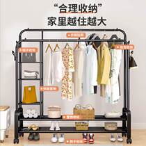 Floor-standing clothes drying rack in the bedroom balcony clothes drying rack household simple clothes drying rod dormitory clothes drying rack