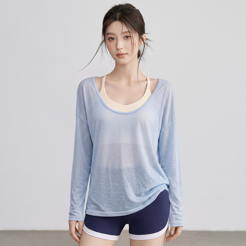Lulu Vuru Yoga Wear Cover-Up Shirt for Women, Loose and Breathable Pilates Training Top, Casual Sports Fitness Long-Sleeved Shirt Lulu Vuru Yoga Wear Cover-Up Shirt for Women, Loose and Breathable Pilates Training Top, Casual Sports Fitness Long-Sleeved Shirt