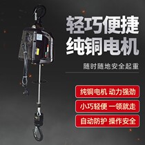 Micro Electric Hoist 220V Home Small Crane Remote Control Portable Air Conditioning Hoist Wireless Tensioning Machine
