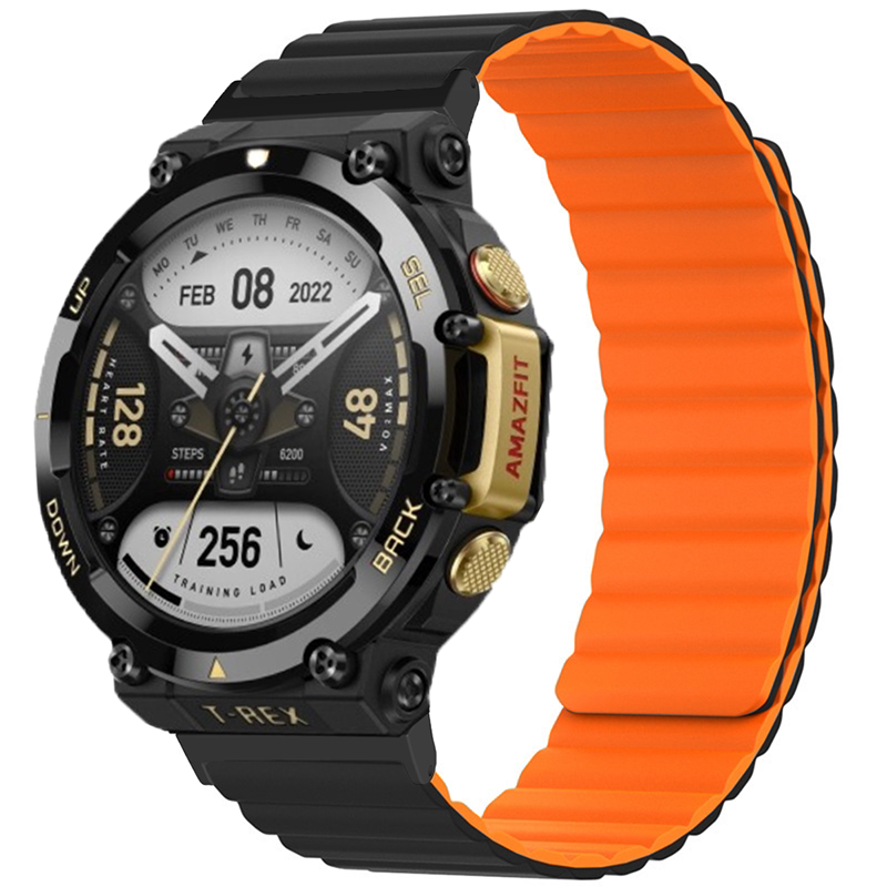 Suitable for Amazfit T-Rex2/3 Watch Strap, Huami Yuewo T-Rex Ultra2 Sports Silicone Wristband, Tyrannosaurus Rex Pro Second Generation Double-Sided Magnetic Waterproof Bracelet, Unisex Suitable for Amazfit T-Rex2/3 Watch Strap, Huami Yuewo T-Rex Ultra2 Sports Silicone Wristband, Tyrannosaurus Rex Pro Second Generation Double-Sided Magnetic Waterproof Bracelet, Unisex