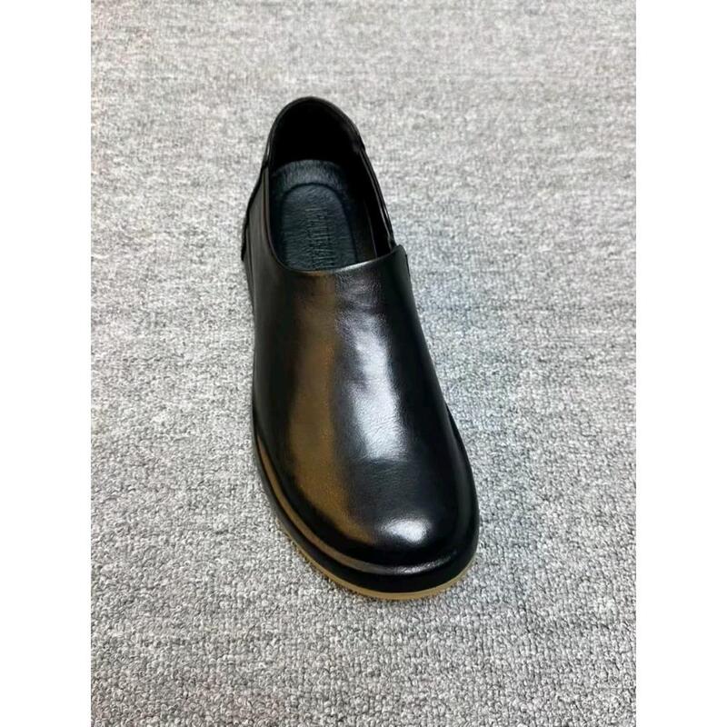 Mjl59506 New Men's Genuine Leather Casual Comfortable Men's Shoes Trendy Versatile High-End Stylish High-Quality Handsome