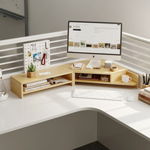 Computer elevated rack with hole board desktop storage shelf monitor stand raised base desk storage rack