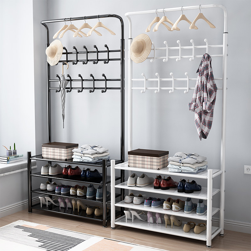 Shoe rack hanger one new 2021 explosion floor vertical iron shoe hat rack shoe rack household simple door