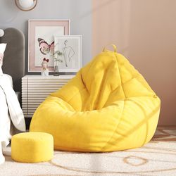 Lazy Sofa Bean Bag Tatami, Can Be Used as a Sleeping or Reclining Chair, Suitable for Small Apartments, Bedroom, Balcony, Leisure Seating, Single Seat Pouf