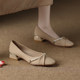 Versatile Low-Heeled Shoes with Stunning Elegance for Women, Suitable for Autumn 2025 and Summer, to Pair with Skirts, French Evening Style, Small Heels
