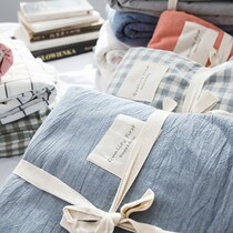 Category A New Frontier Cotton 100 Pure Cotton Washed Cotton Linen Single Piece Whole Cotton Old Coarse Cloth Single Dormitory Quilt by single three sets of men