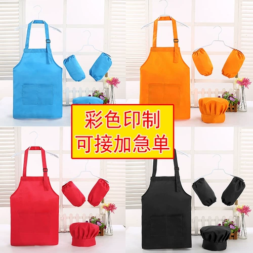 Детский фартук, комплект для детского сада, водоотталкивающий нагрудник, делается под заказ, с печатью вашего логотипа, сзади на завязках