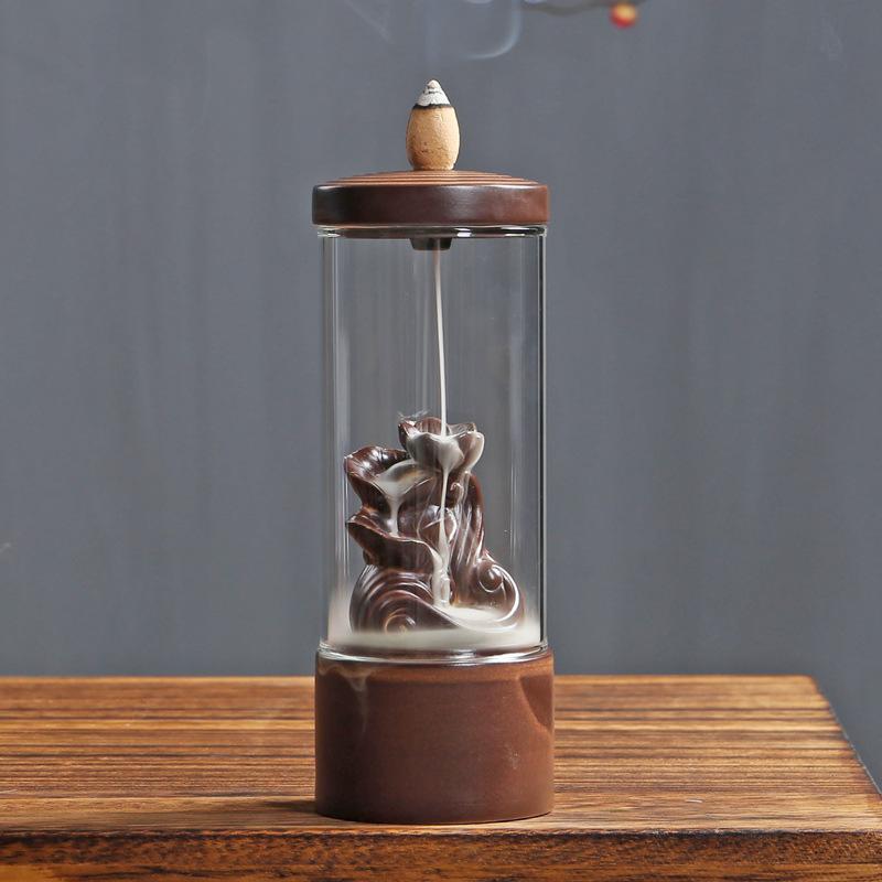 Barkling oven turns the piece of household with scent creativity to watch indoor glass inner glass sandalwood to leave incense to recruit money