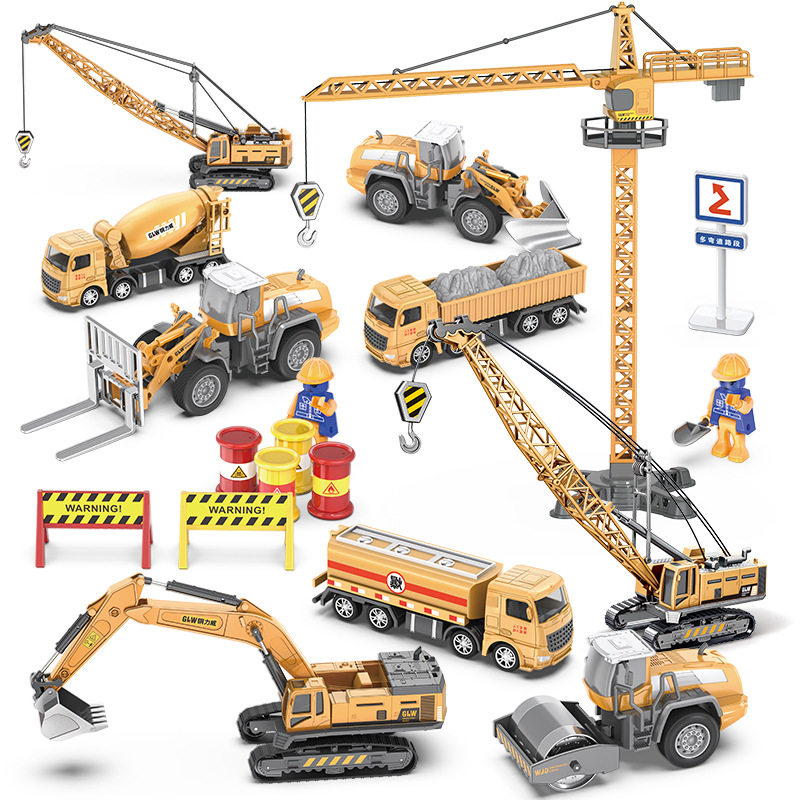 Steel Liwei alloy engineering vehicle children's excavator toy boy sliding bulldozer stacker simulation compactor model