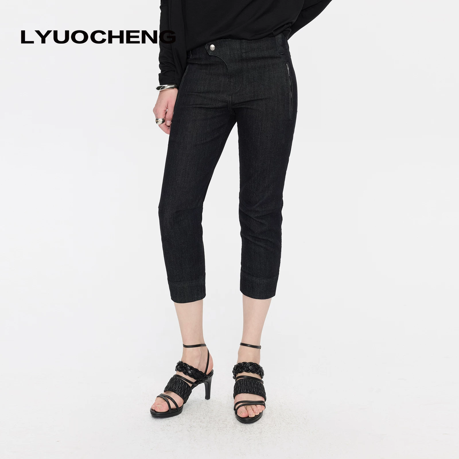 Сандалии-слэты LYUOCHENG resort style, ретро модные и удобные на высоких каблуках