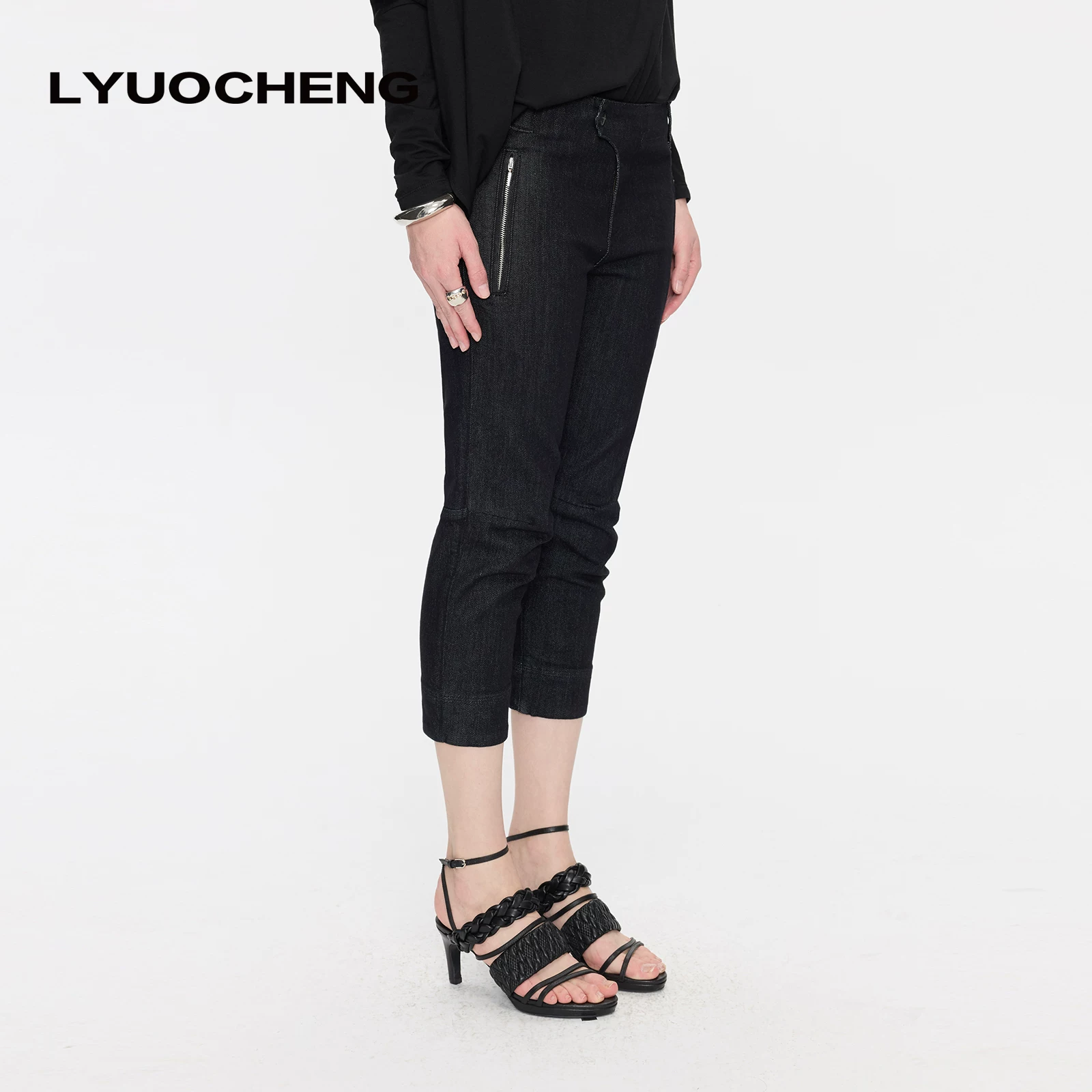 Сандалии-слэты LYUOCHENG resort style, ретро модные и удобные на высоких каблуках