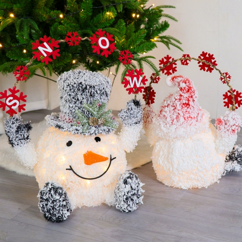 Рождественская декоративная бархатная сияние рождественские снеговики отель рождественская сцена на рождественских украшениях рождественская елка украшения