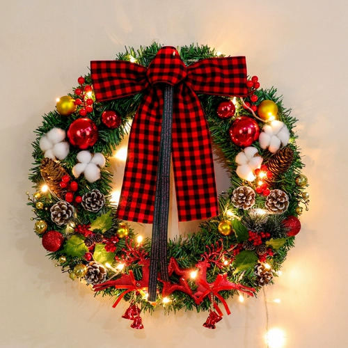 Рождественские декоративные кольцо цветочного кольца ротанга