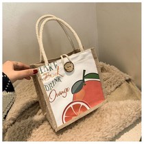 Chinese wind handpicked womens retro numb bag Japan and South Korea womens wave cartoon art hand carrying zero food bags eco-friendly urination