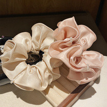 Textured hand-stitched beads~The same light luxury French pleated pearlescent lace atmosphere fairy in Dongdaemun South Korea