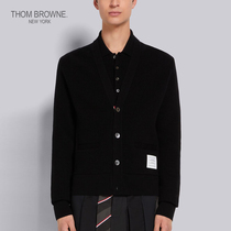 THOM BROWNE Mens 2022 spring summer beaded cashmere V collar cardiff