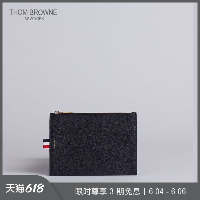 (customized bronzing service) THOM BROWNE 2022 spring summer pebble with large number zero wallet
