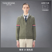 New products for early autumn] THOM BROWNE mens 2024 cashmere zipper hoodie