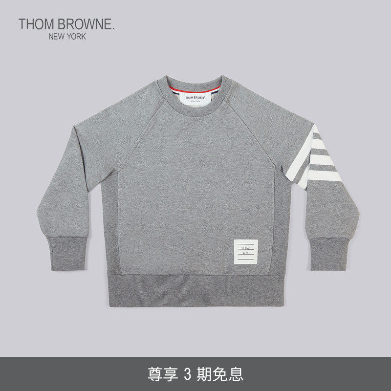 (Members Exclusive) THOM BROWNE Children's Clothing 2022 Fall/Winter Classic Four-Stripe Cotton Casual Top