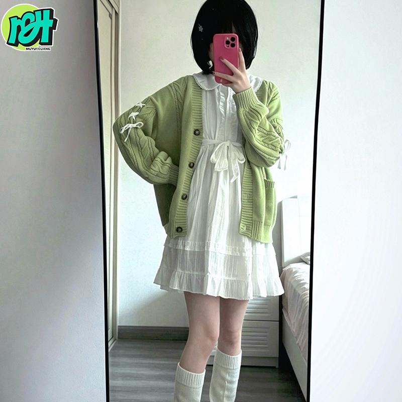 Paper Wedding Dress 9 Tenlu Ning Cosplay Costume Lace-Up Light Green Sweater Dress Set Luofu Dream One Set Cosplay Outfit