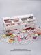 Mini Freezer Toy, Bedroom Refrigerator Toy, Children's Supermarket Beverage Ice Cube Pretend Play Simulation Food Ornament